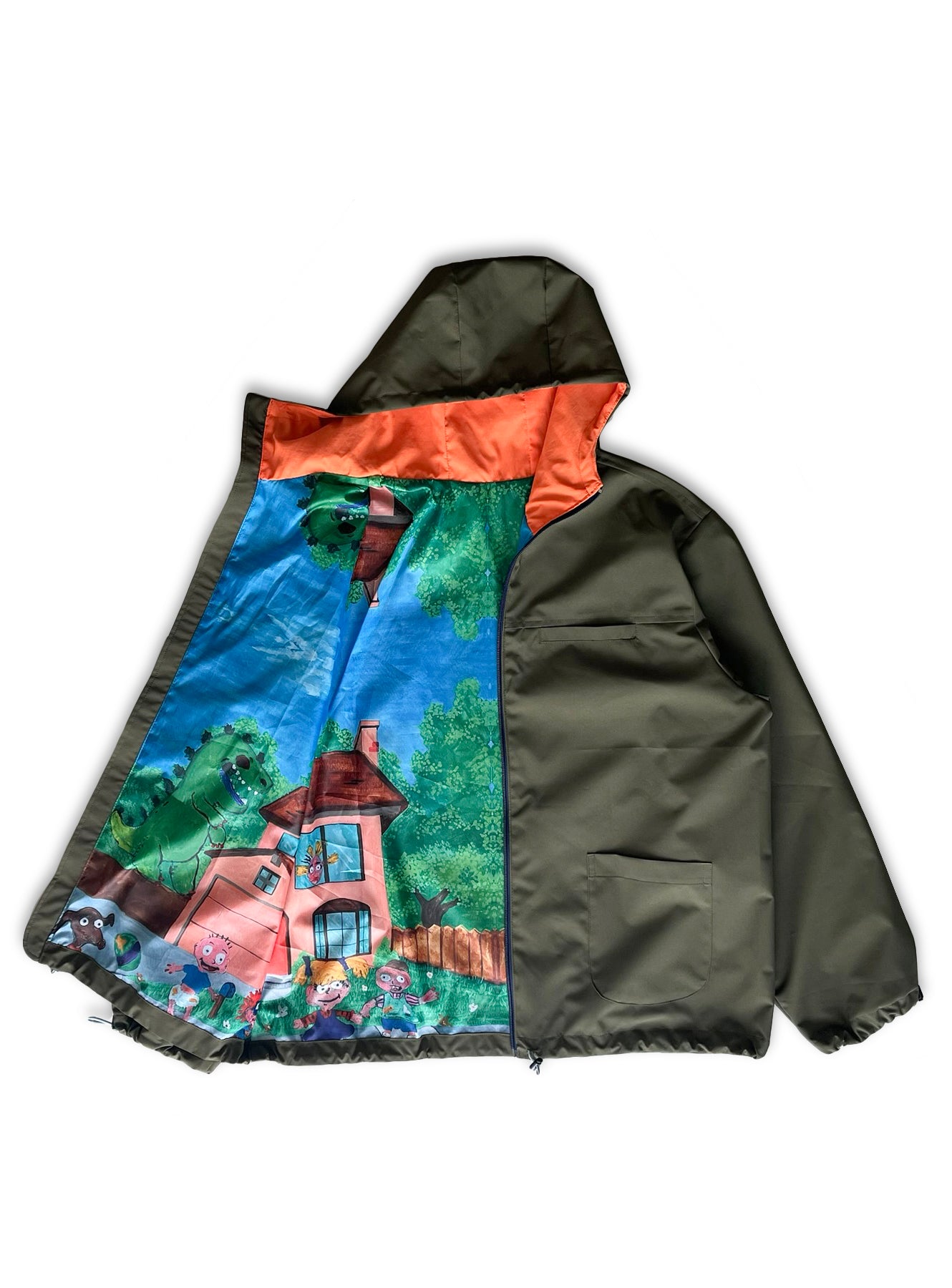 Rain Jacket Reversible Mundos Paralelos Milagro x Pastel